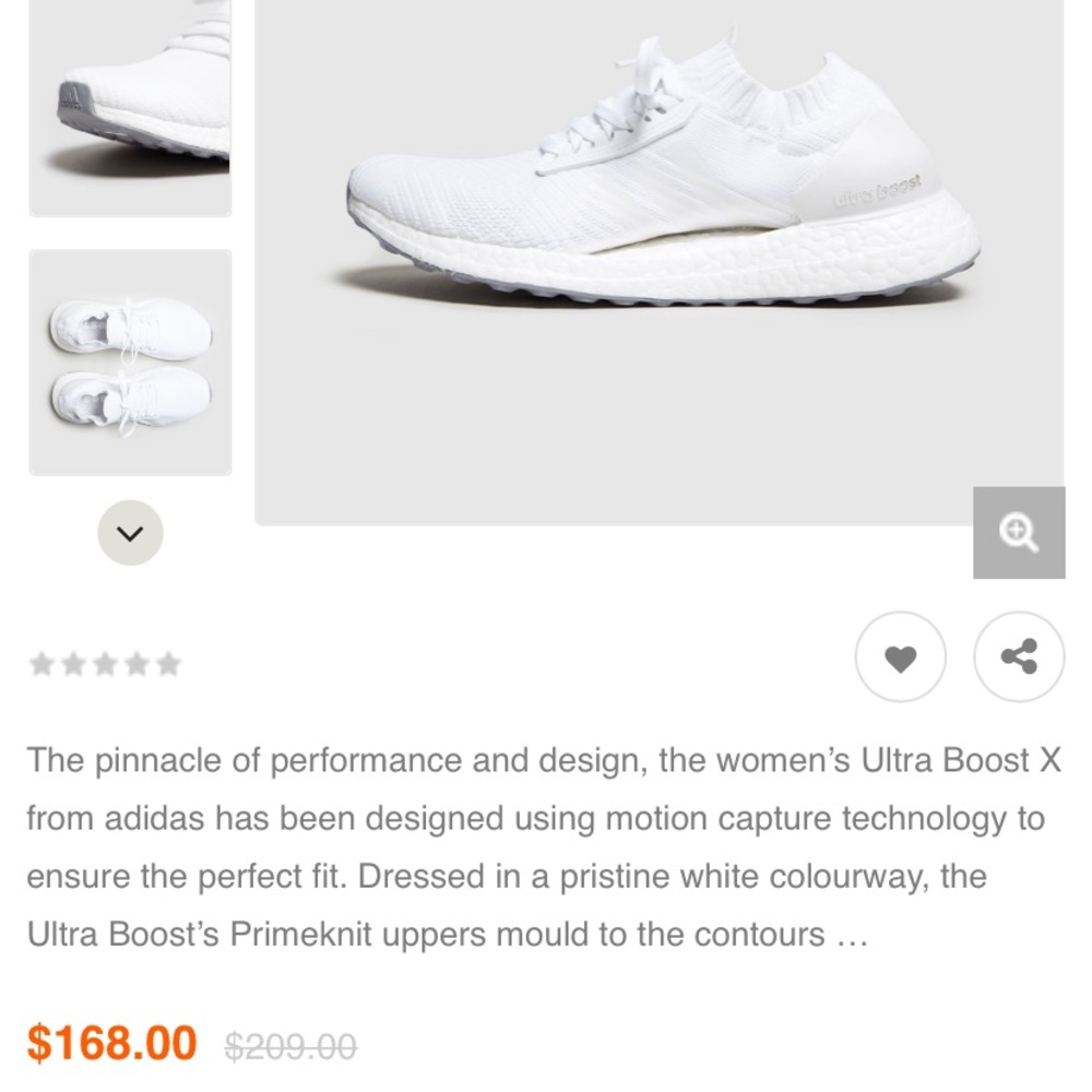 adidas ultra boost X women’s white